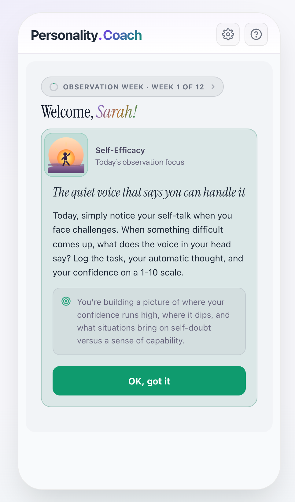 Daily home — today’s tasks and messages